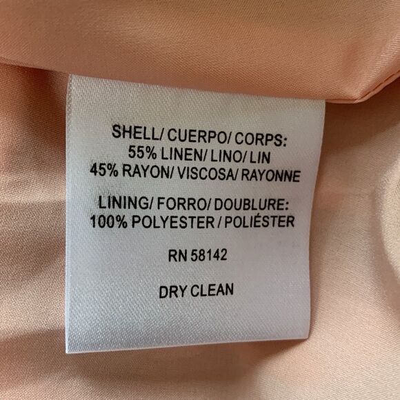 GAL MEETS GLAM linen blend plaid square neck button front fit & flare dress - Picture 8 of 11